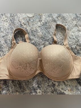 Soma Womens 44D Bra Beige Lace Stunning Support Full Coverage Underwired